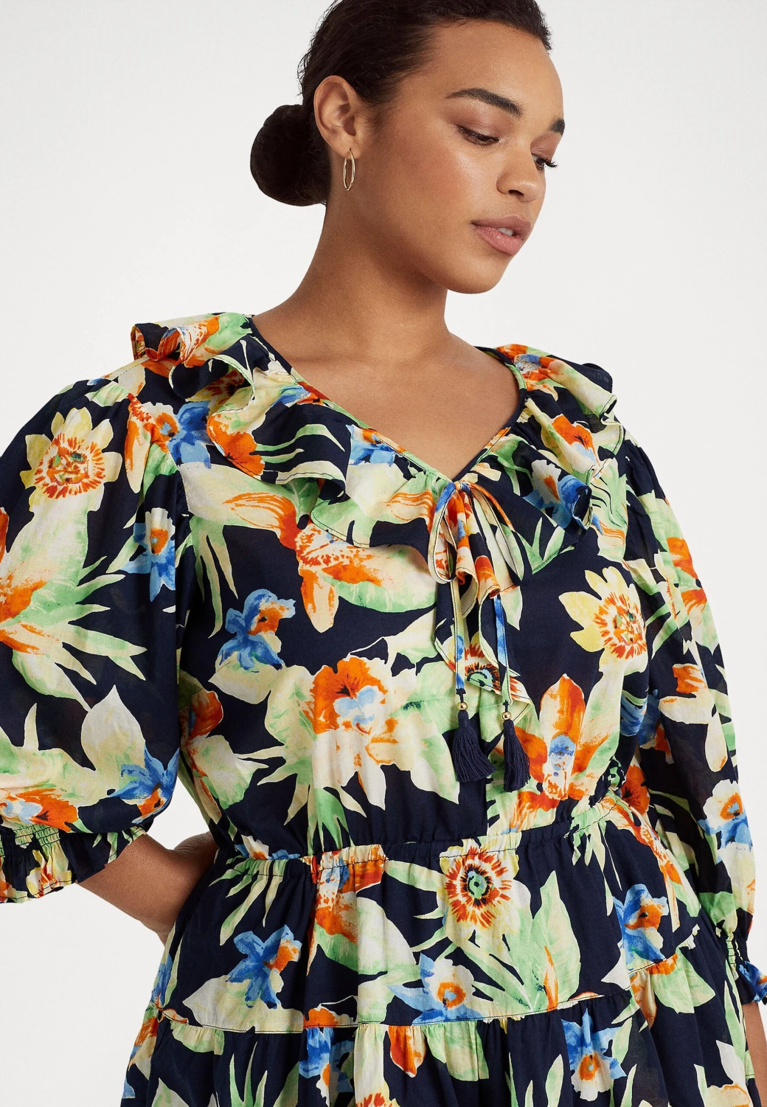 Ceporah Day Dress - Day Dress - Navy Multi - Image 5