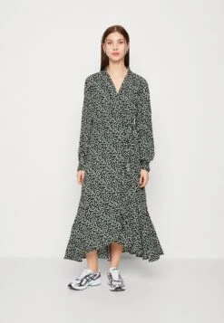 Yasditsy V Neck Wrap Dress - Maxi Dress