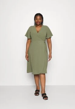 Vilovie Wrap Midi Dress - Day Dress - Four Leaf Clover