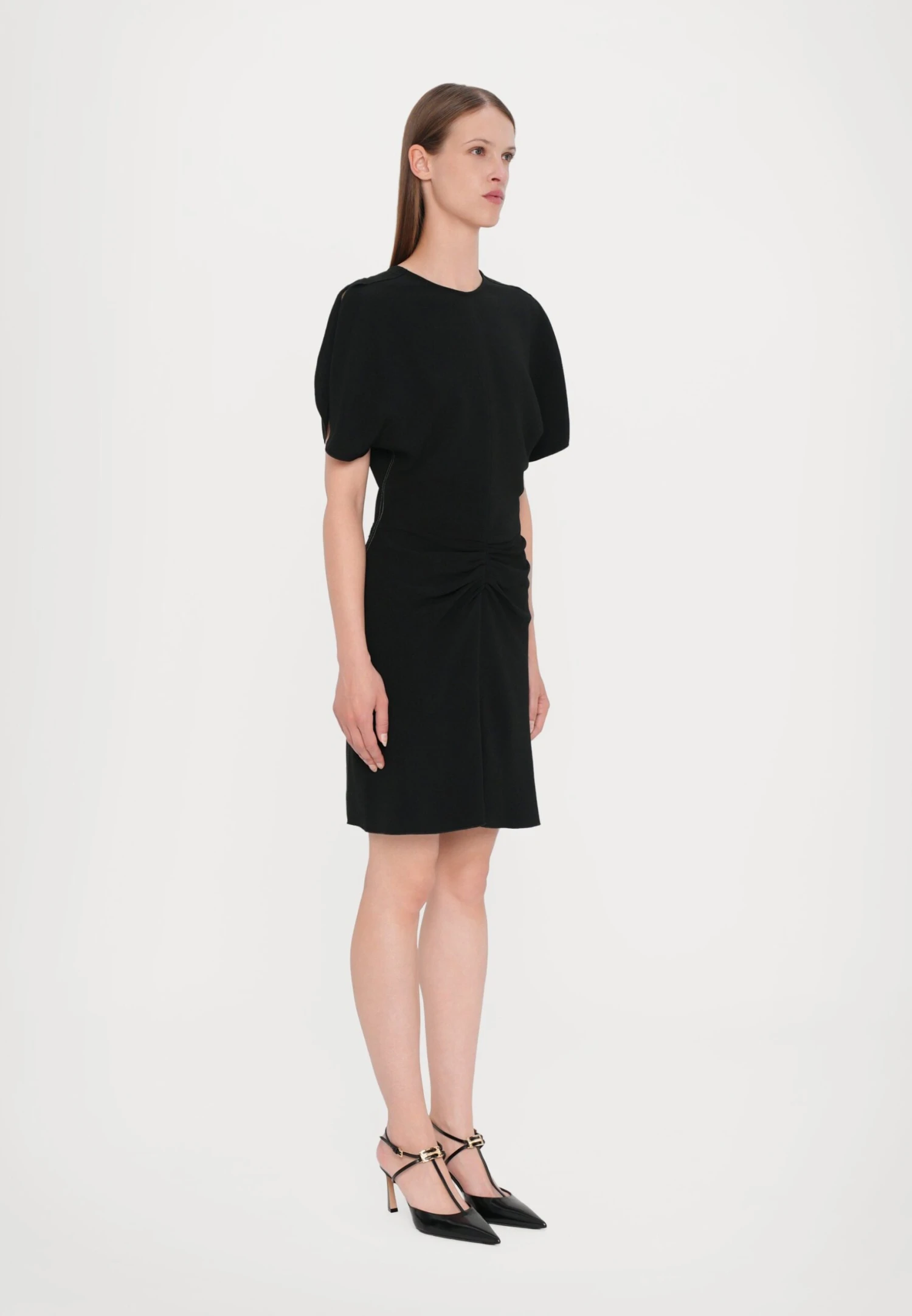 Victoria Beckham GATHERED WAIST MINI DRESS - Day Dress - Black - Image 4