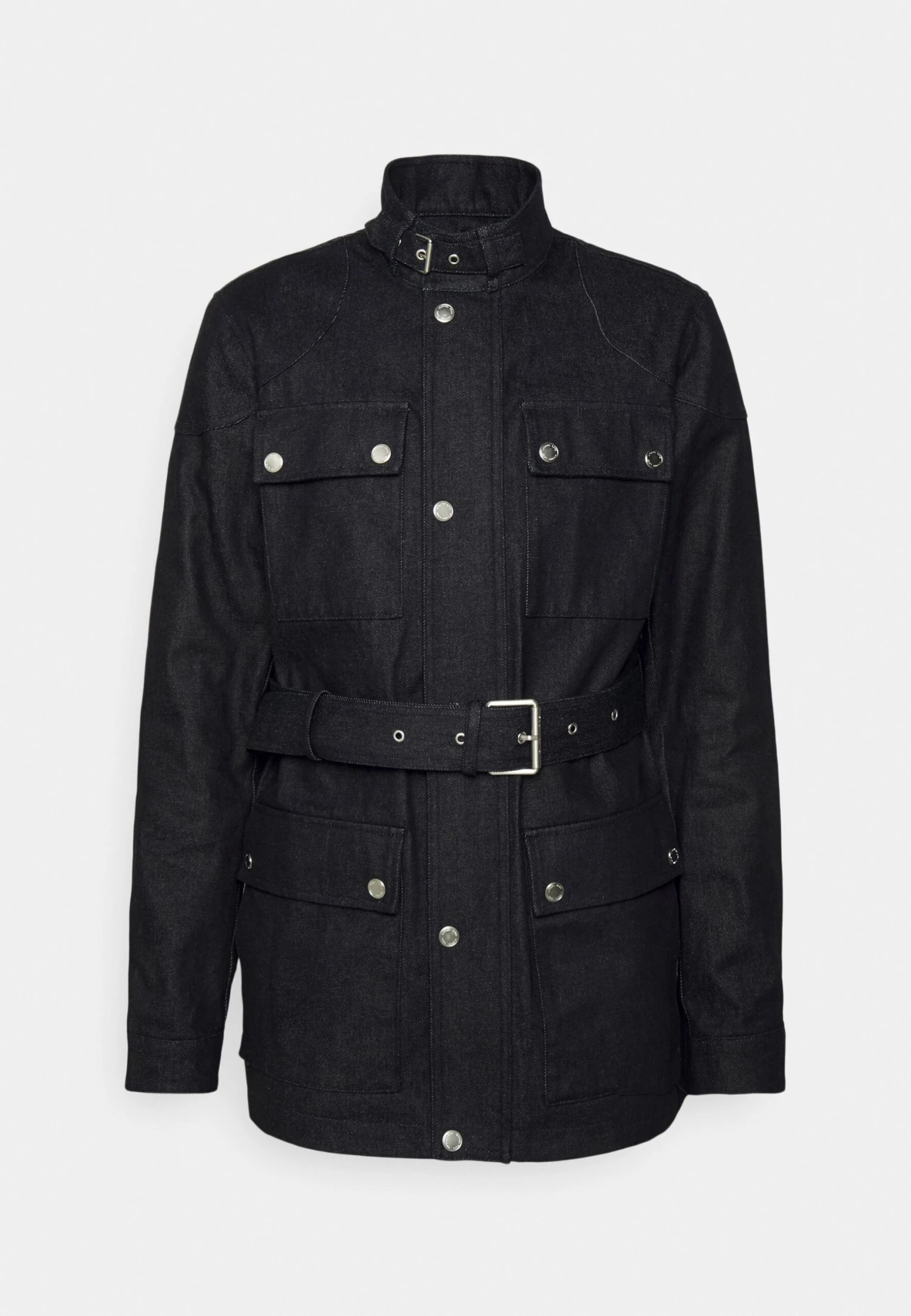 Michael Kors Belted Field Jacket - Denim Jacket - Indigo - Image 4