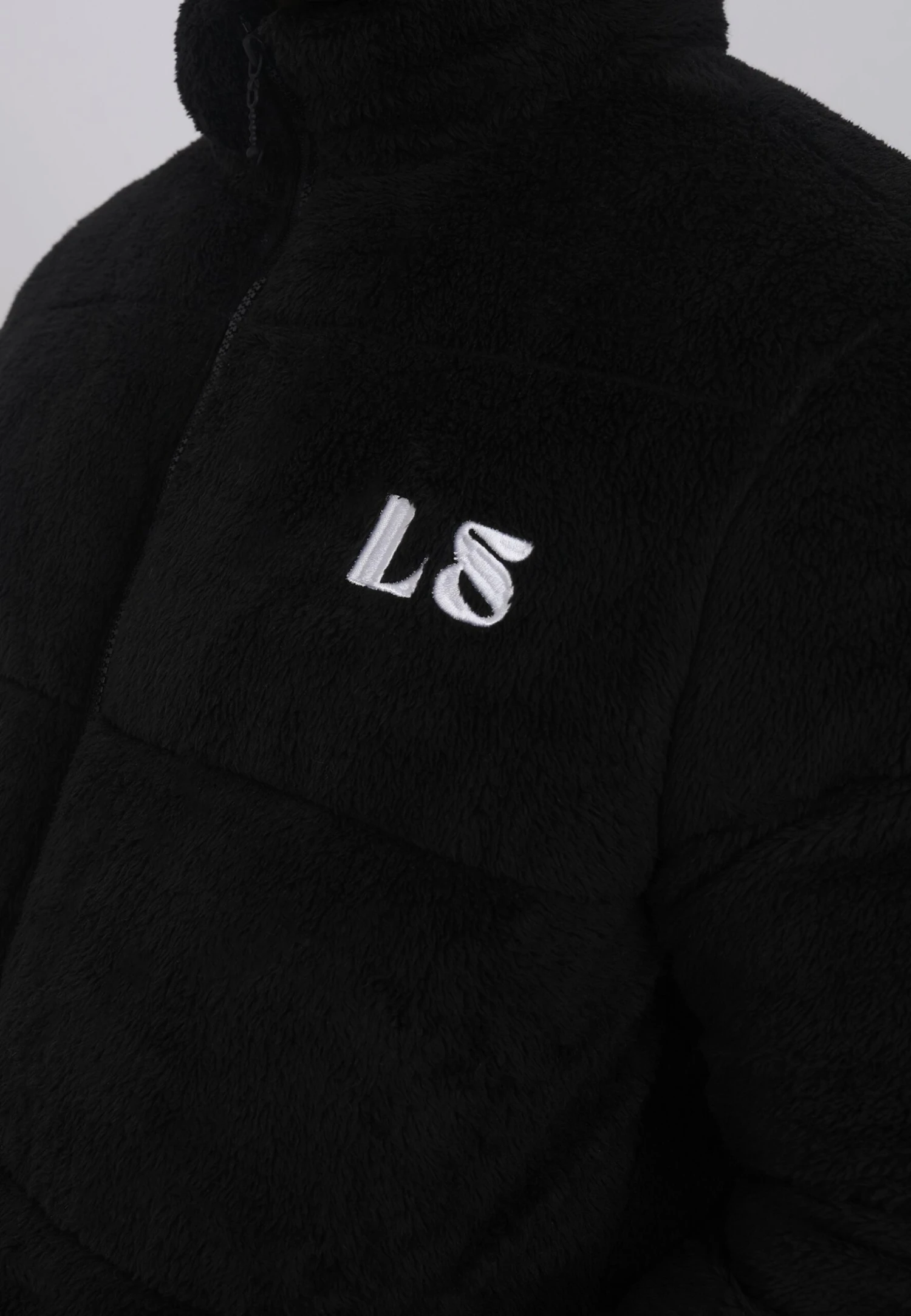 Denver Teddy Puffer Unisex - Winter Jacket - Black - Image 7