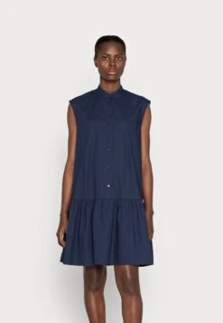 Marc O'Polo DENIM Dress Sleeveless Button Placket - Day Dress - Inky Night