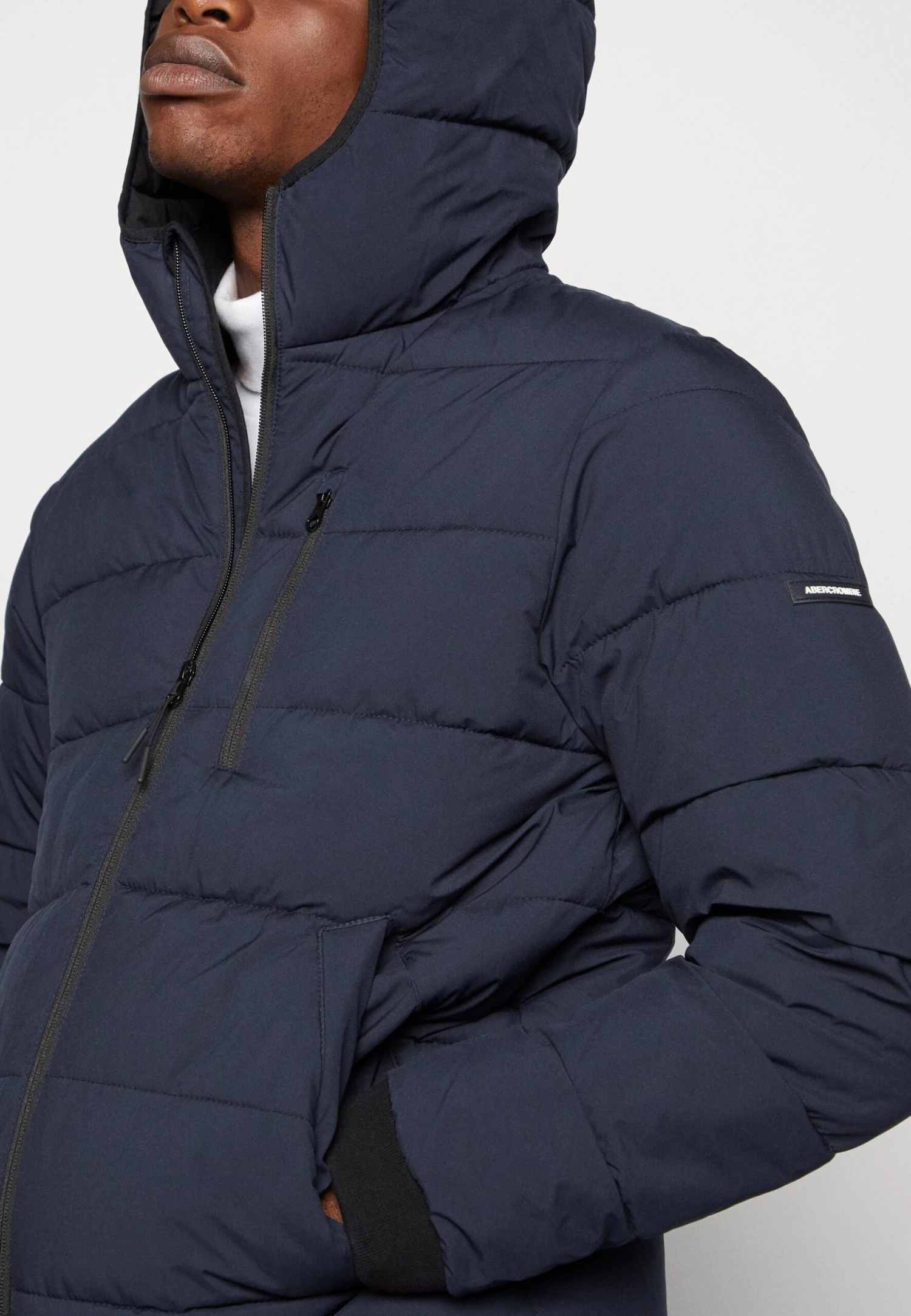 Abercrombie & Fitch Puffer Hood- Winter Jacket - Dark Blue - Image 6