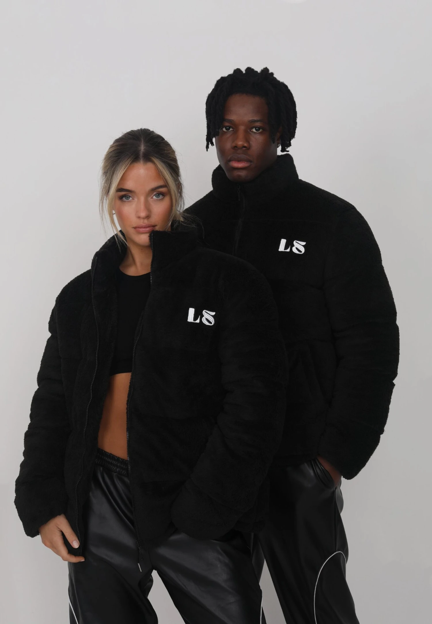 Denver Teddy Puffer Unisex - Winter Jacket - Black - Image 4