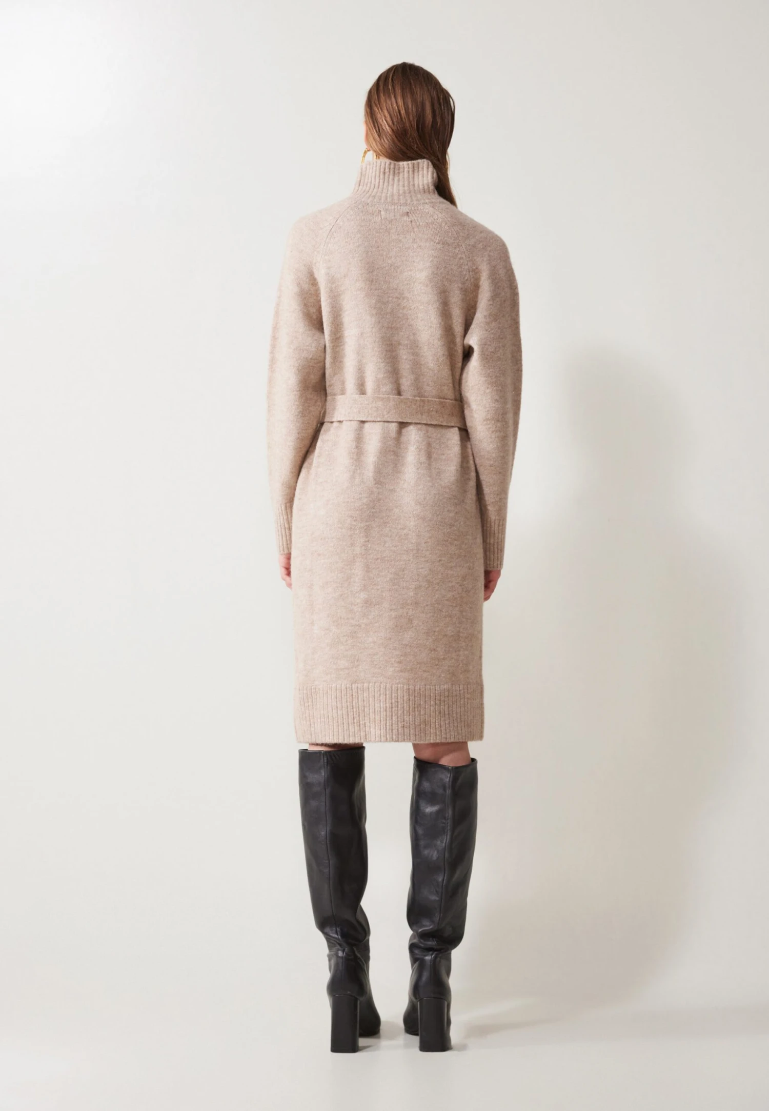 Anna Field Jumper Dress - Mottled Beige - Image 3