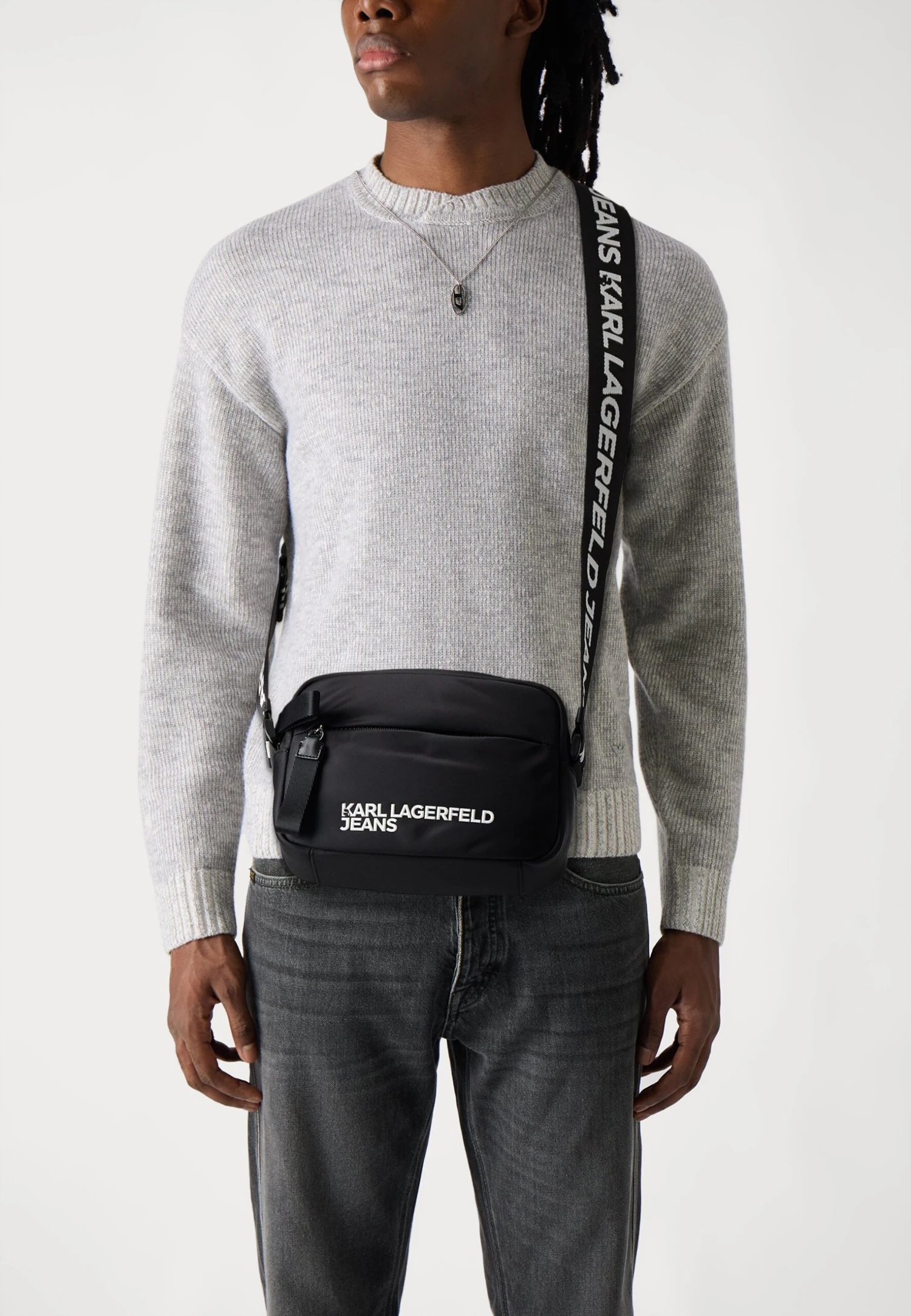 Karl Lagerfeld Jeans ESSENTIAL UNISEX - Cross Body Bag - Black
