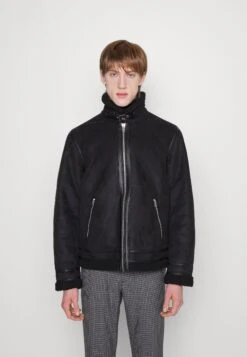 JACK&JONES Premium Flight Jacket - Winter Jacket - Black