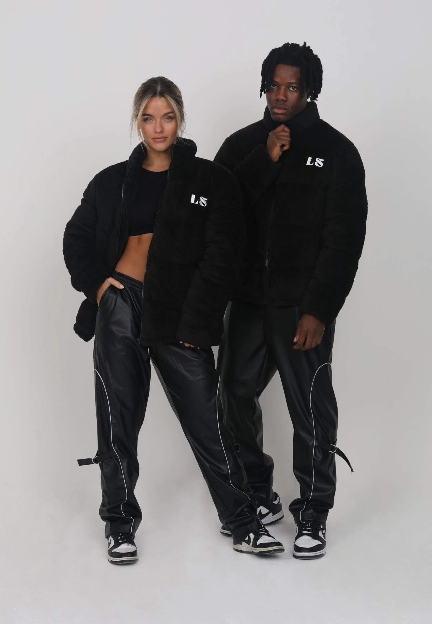 Denver Teddy Puffer Unisex - Winter Jacket - Black - Image 5