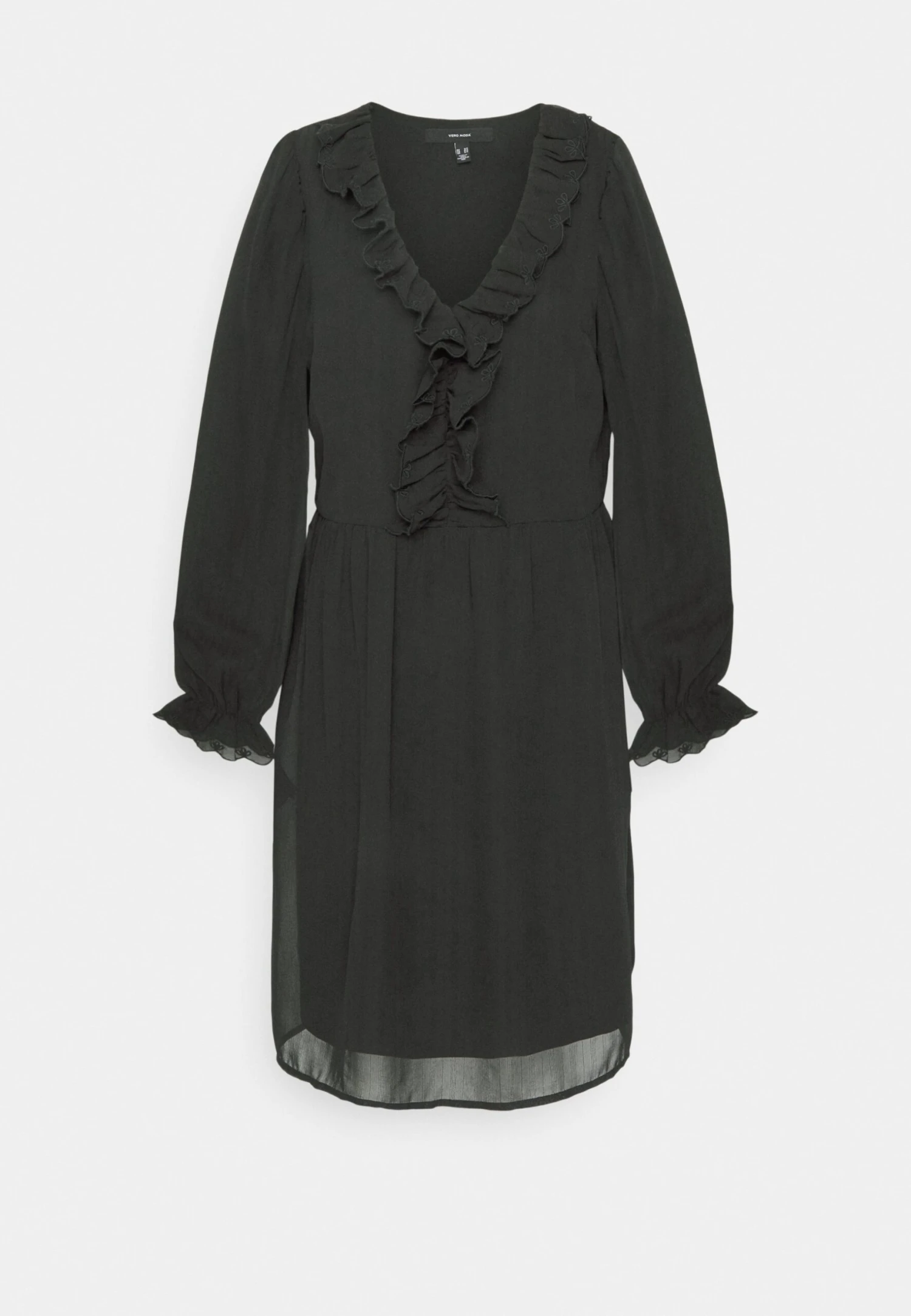 Vero Moda Tall Vmnola V Neck Short Dress - Day Dress - Black - Image 4