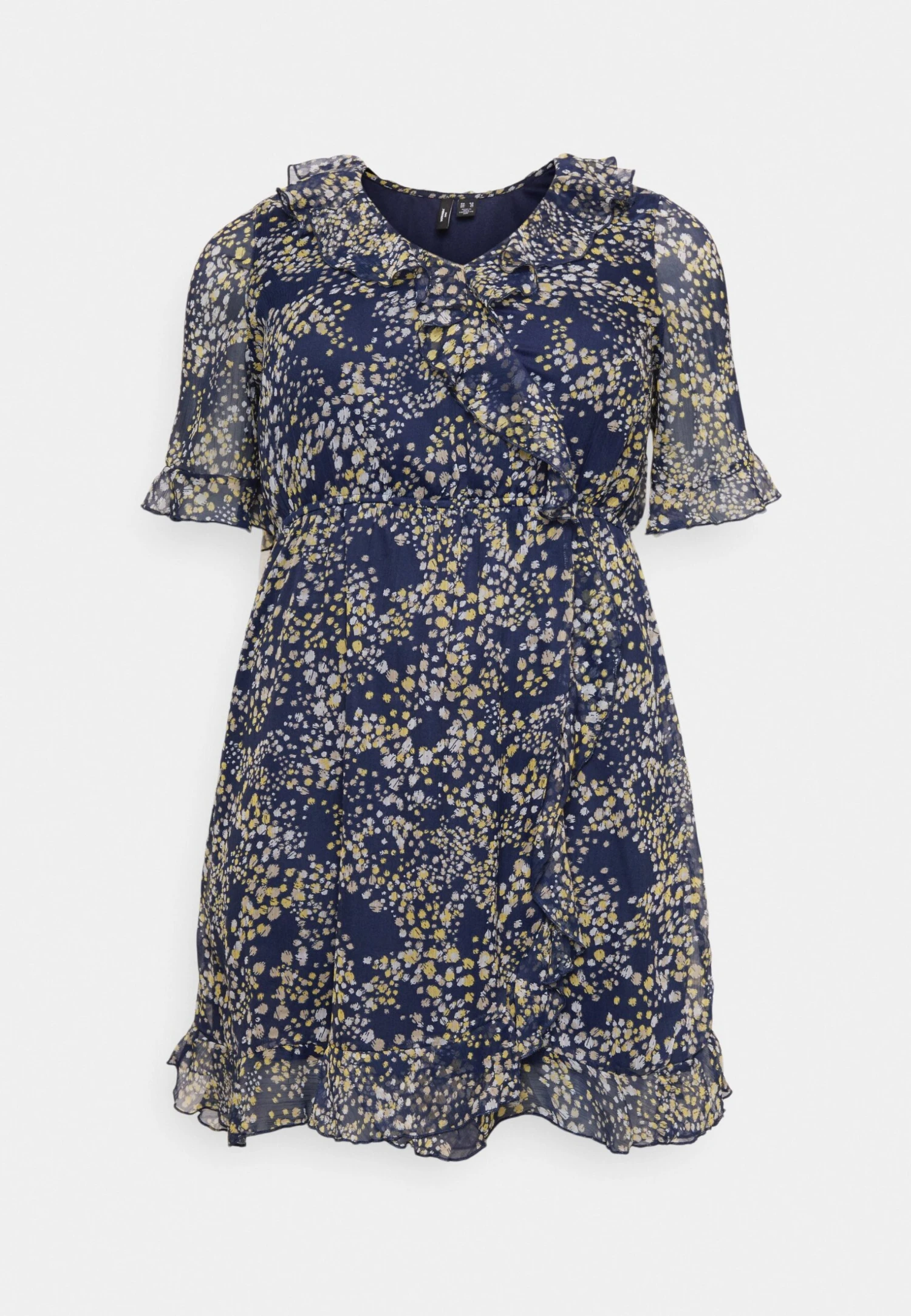 Vero Moda Curve Vmdora Kaya Short Dress - Day Dress - Navy Blazer/Dora - Image 4