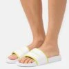 Calvin Klein Jeans Institutional Slide - Mules - White/Safety Yellow