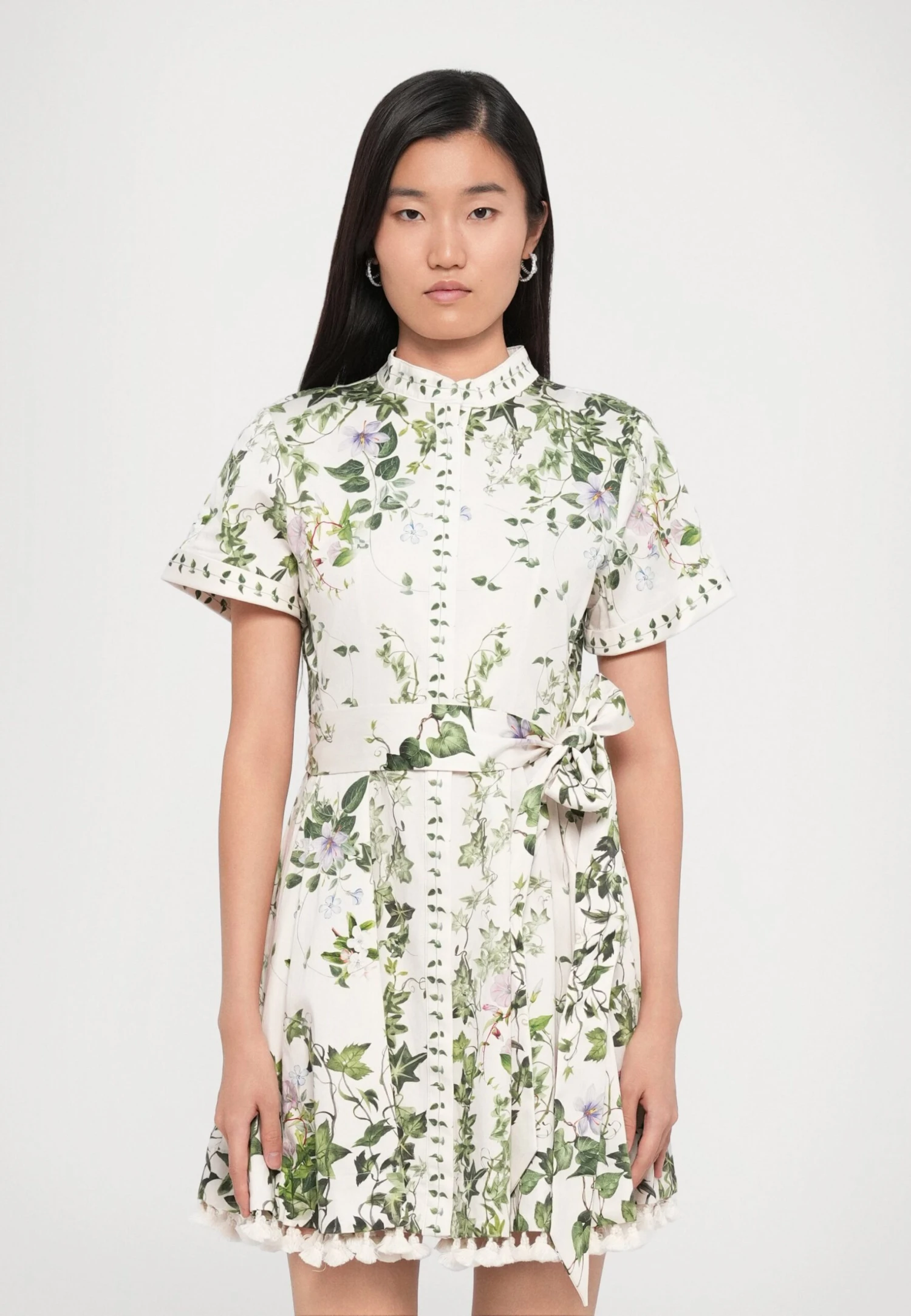 Alice + Olivia LUCY ROLL MINI SHIRT DRESS - Shirt Dress - Ivy Romance