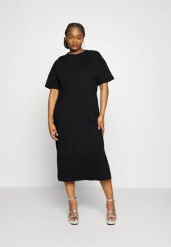 Vero Moda Curve Vmcmolly Oversize Calf Dress - Day Dress - Black