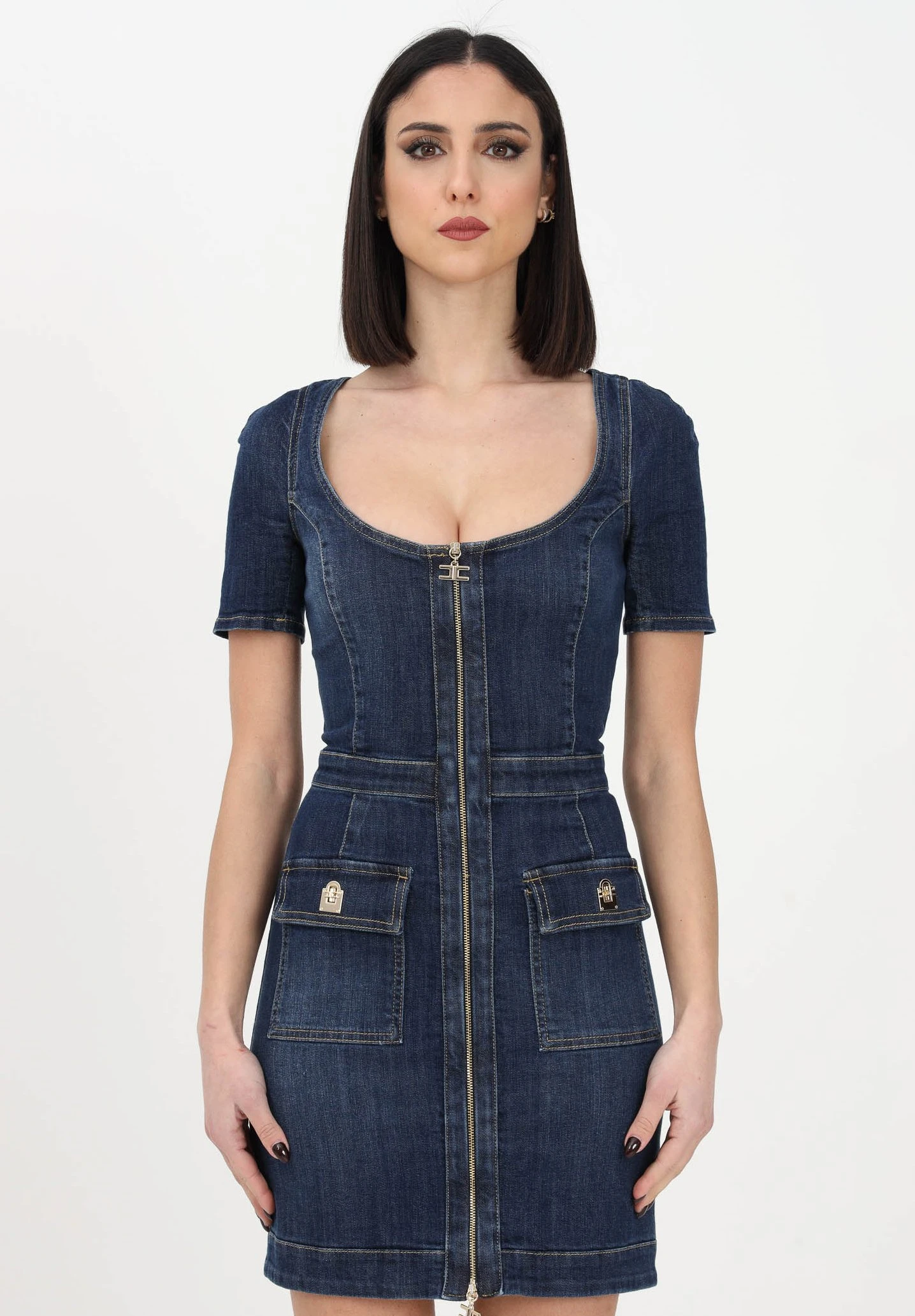 Elisabetta Franchi Denim Dress - Blue Denim