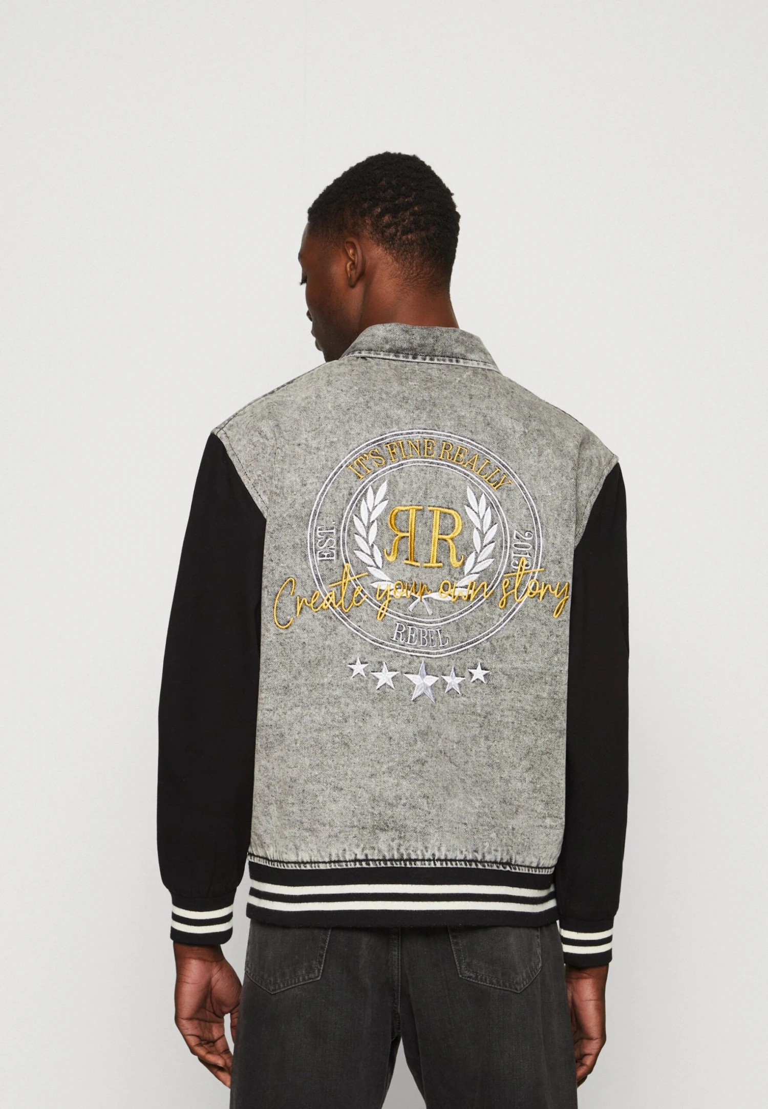 Redefined Rebel Luke Jacket- Denim Jacket - Light Grey