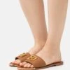DKNY Gracen Flat Slide - Mules - Cognac