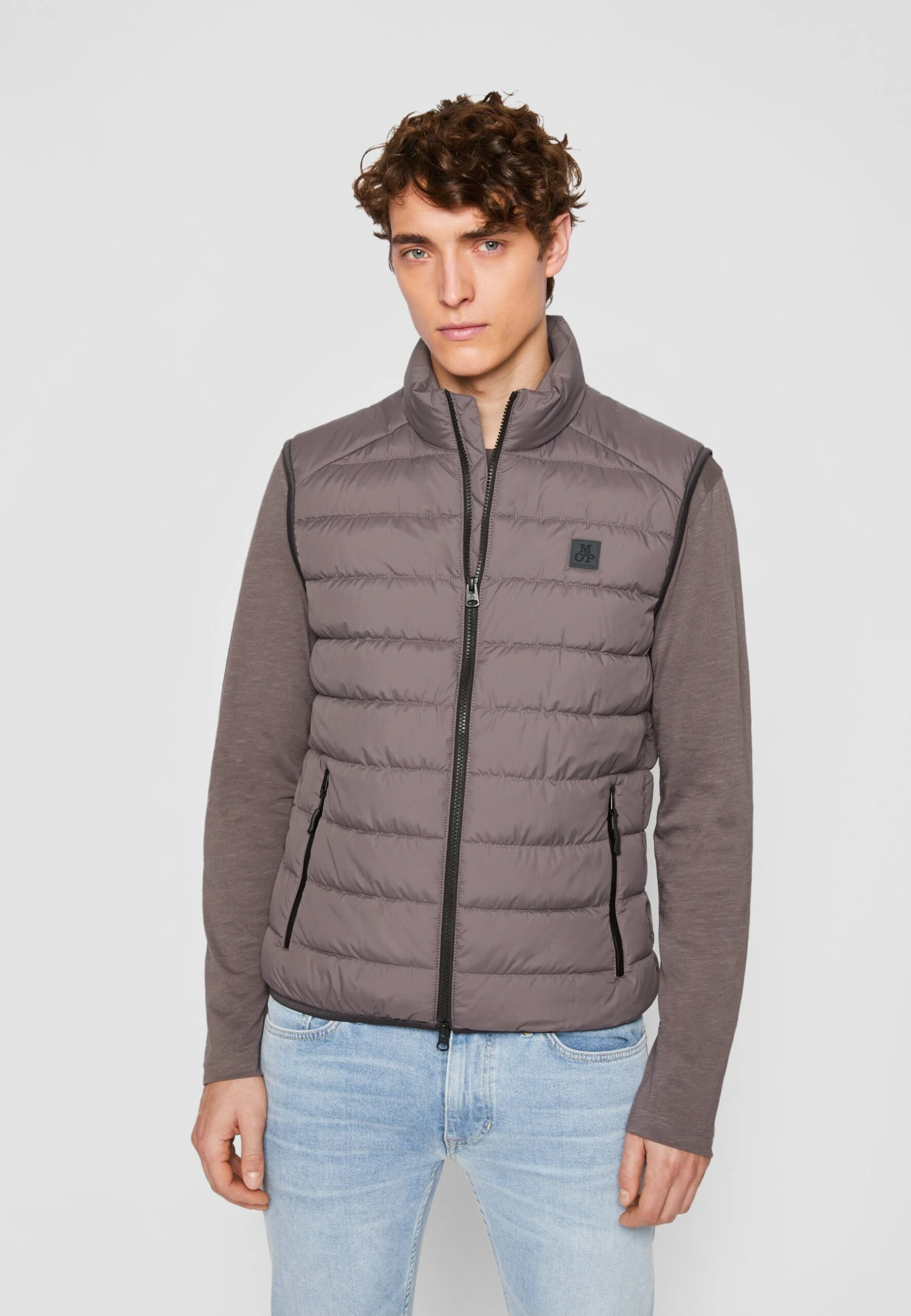 Marc O'Polo Regular FitStand Up Collar- Waistcoat - Moonless Sky - Image 3