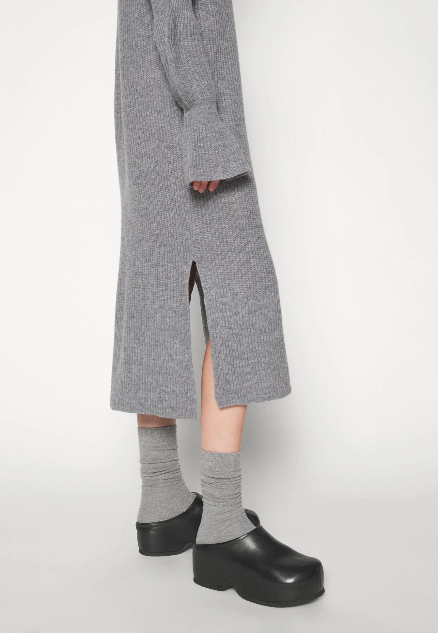 Designers Remix Carmen Drape Dress - Jumper Dress - Grey - Image 8