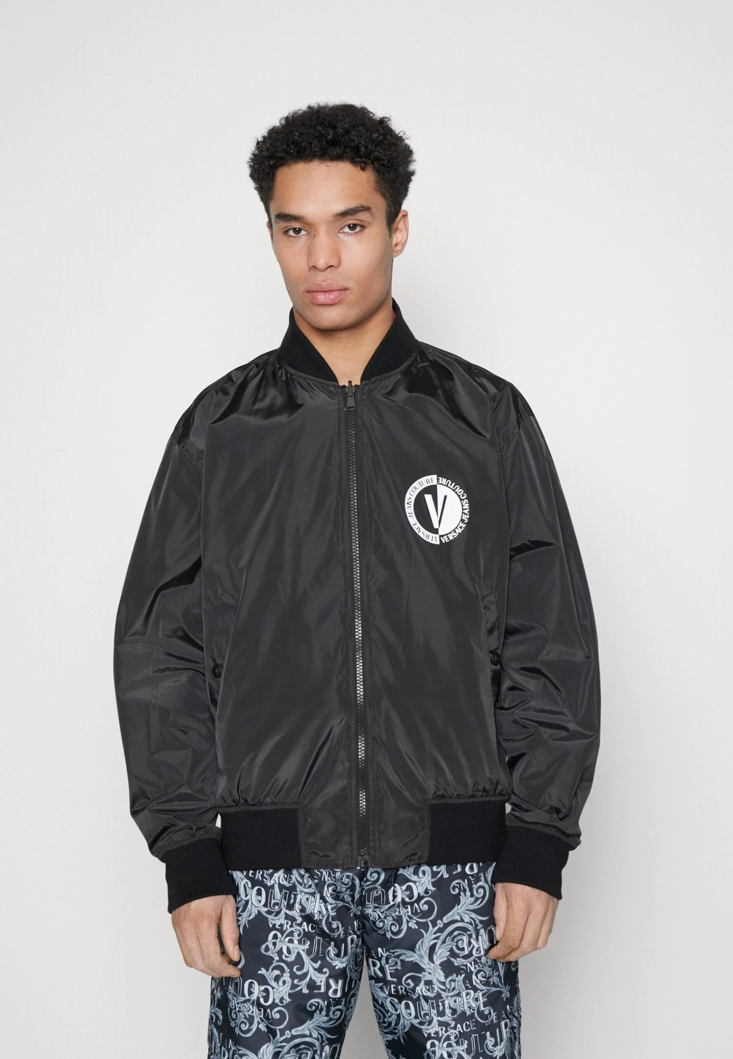 Logo- Bomber Jacket - Steel - Image 3