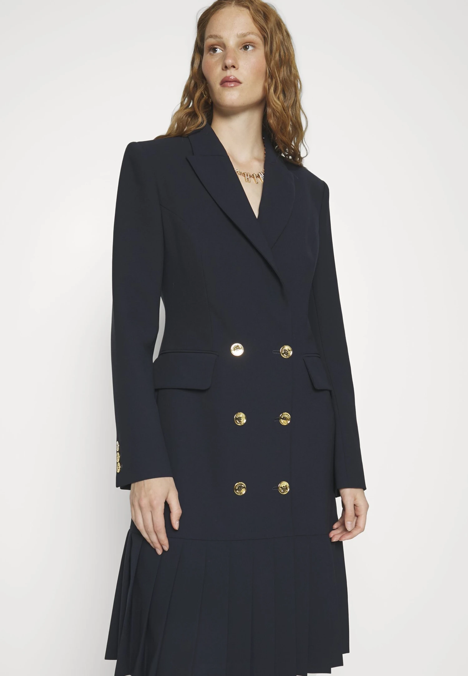 MOSCHINO Couture Buttons - Shift Dress - Dark Blue - Image 4