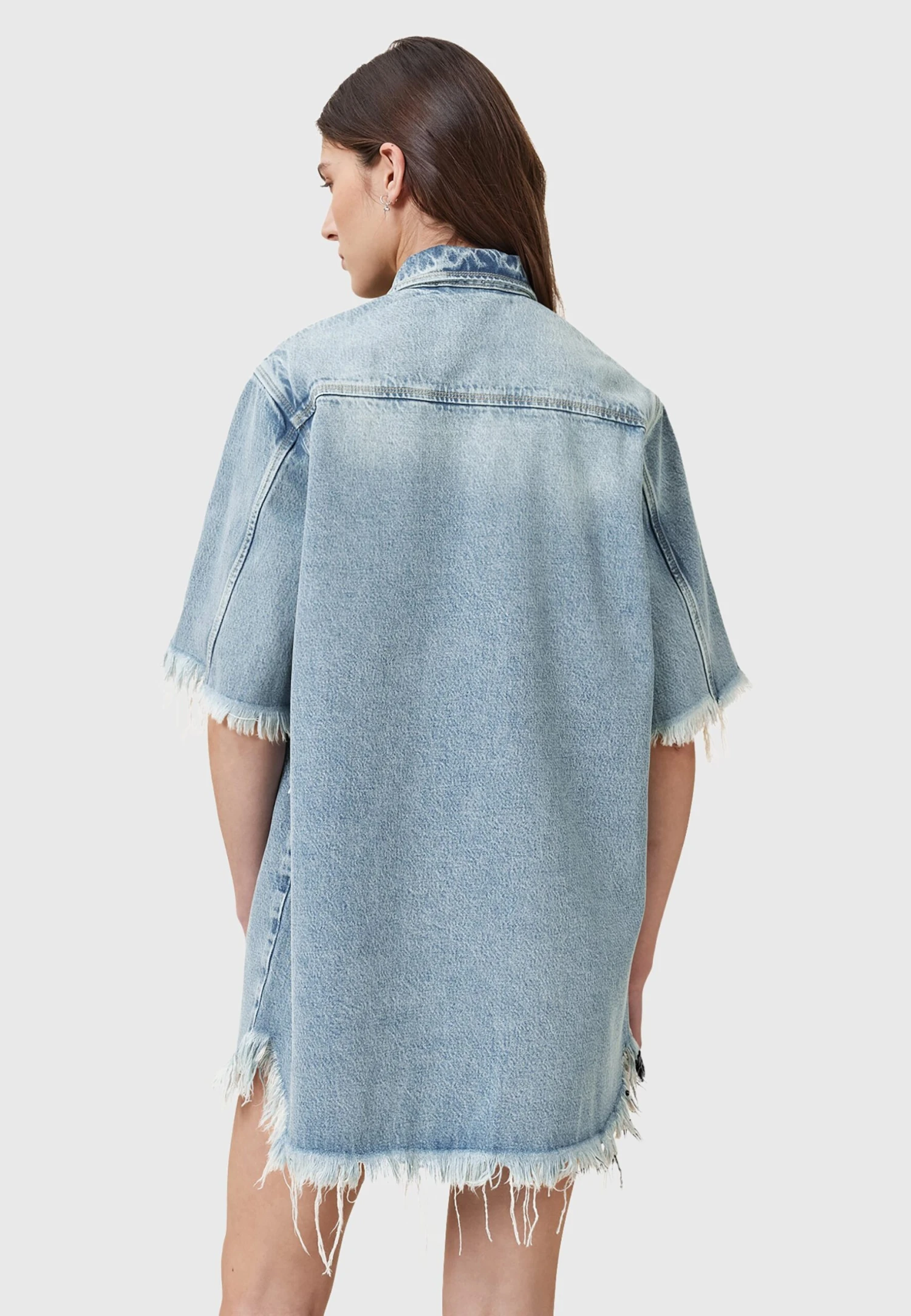 AllSaints DRESS - Denim Dress - Light Indigo - Image 3