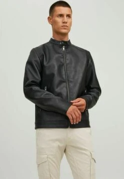 Jack & Jones Jjerocky Clean Noos - Faux Leather Jacket - Black