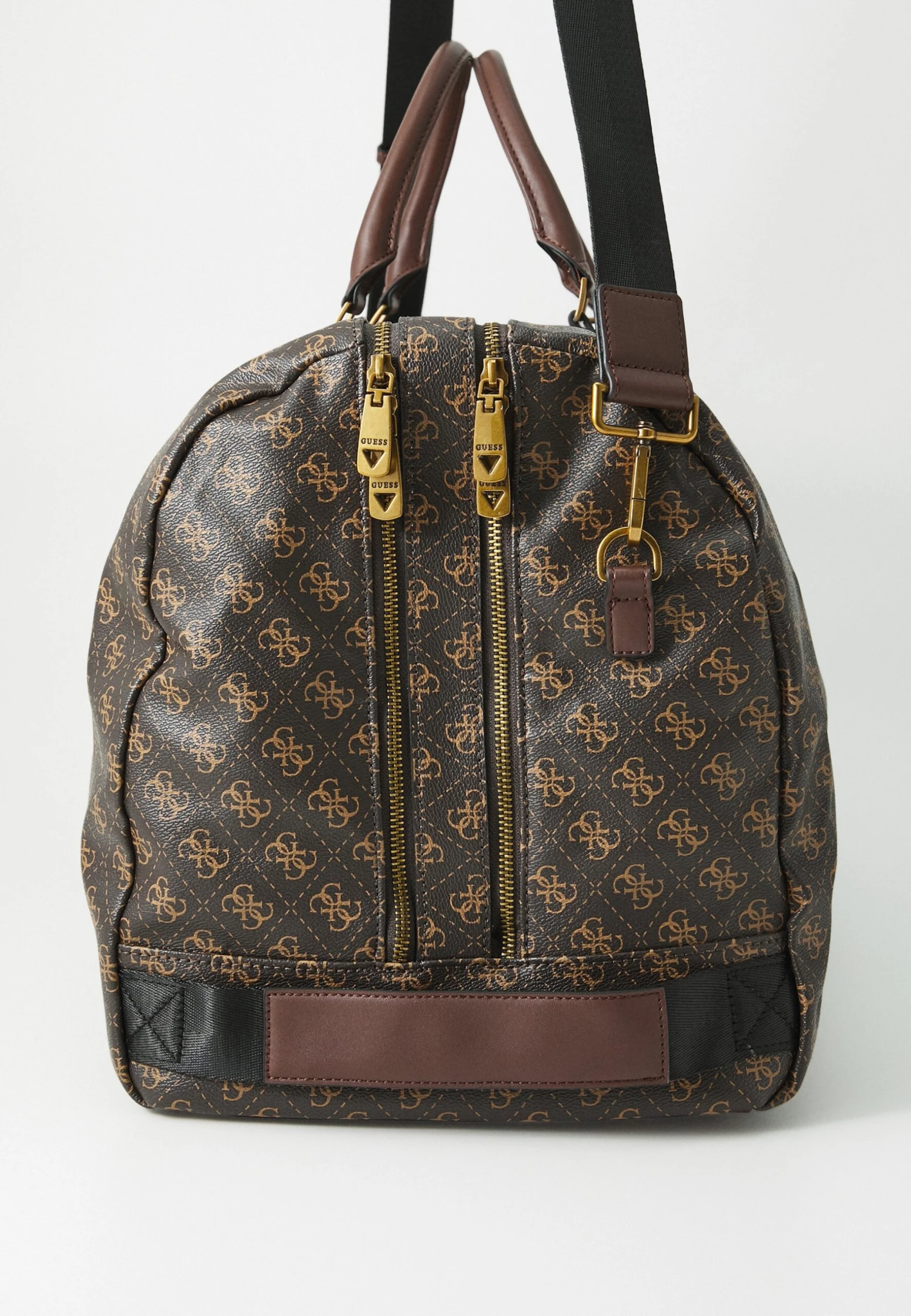 Guess PISA DOUBLE ZIP - Weekend Bag - Brown/ochre/burgundy - Image 5