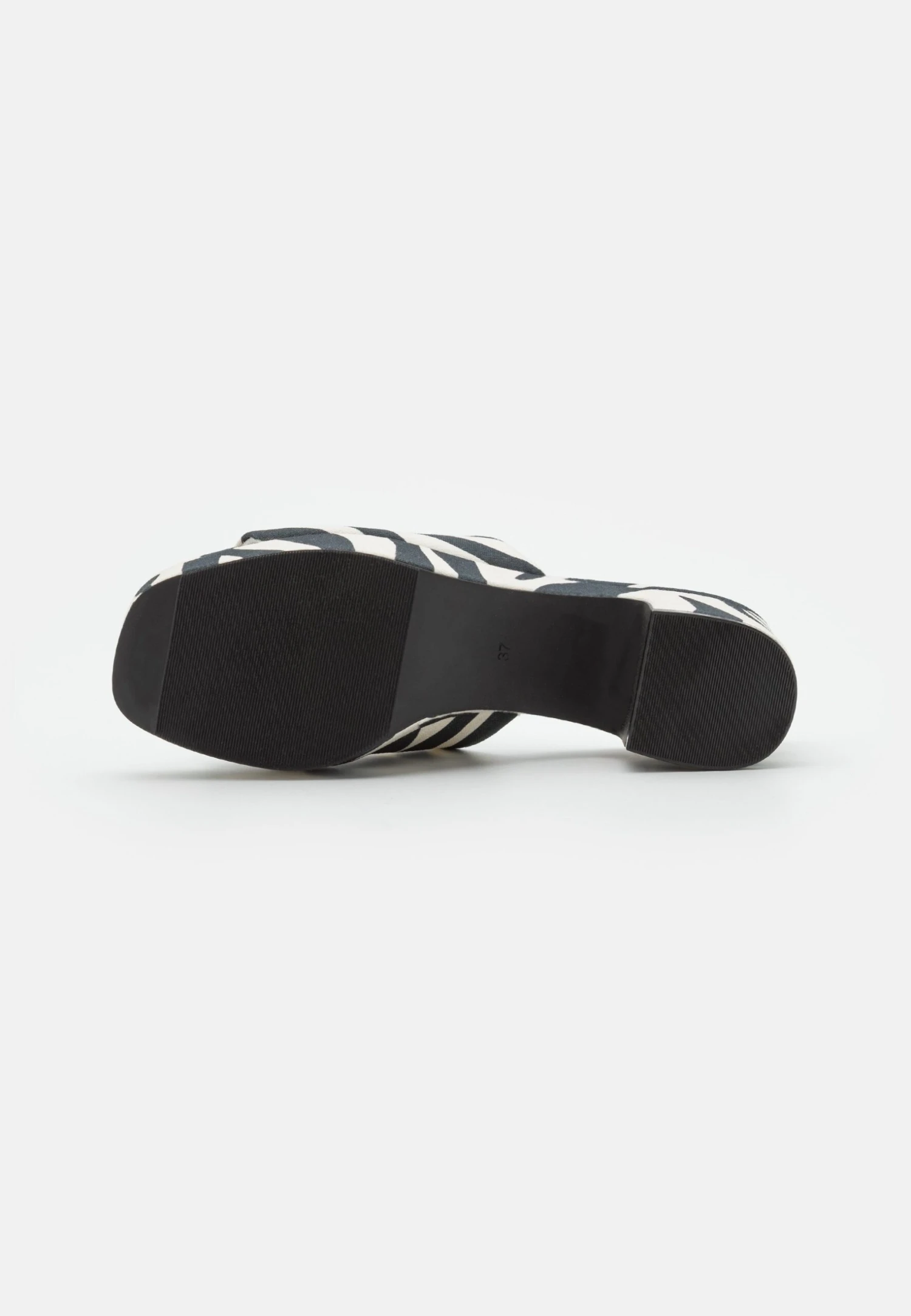 Monki Heeled Mules - Black/White - Image 5