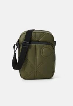 Calvin Klein PUFFER EMBLEM - Cross Body Bag - Thyme