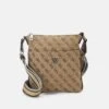 Guess Strave Xbody Flat Unisex - Across Body Bag - Beige/Brown