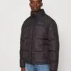 Contrast Wave Jacket - Winter Jacket - Black