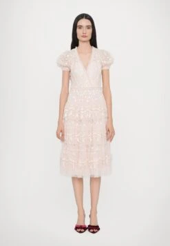 Needle & Thread LAYERED DRESS - Cocktail Dress / Party Dress - Dusk Pink/cream