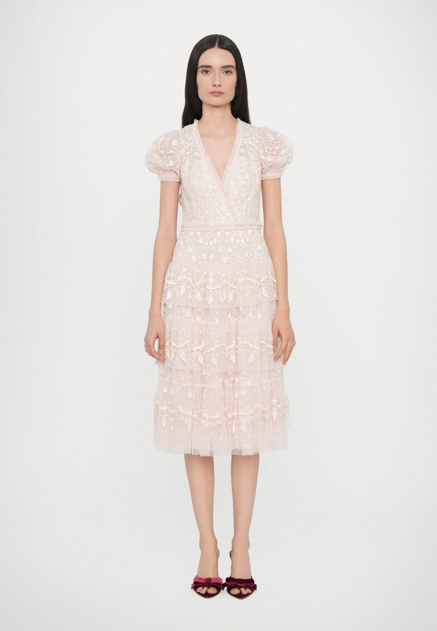 Needle & Thread LAYERED DRESS - Cocktail Dress / Party Dress - Dusk Pink/cream