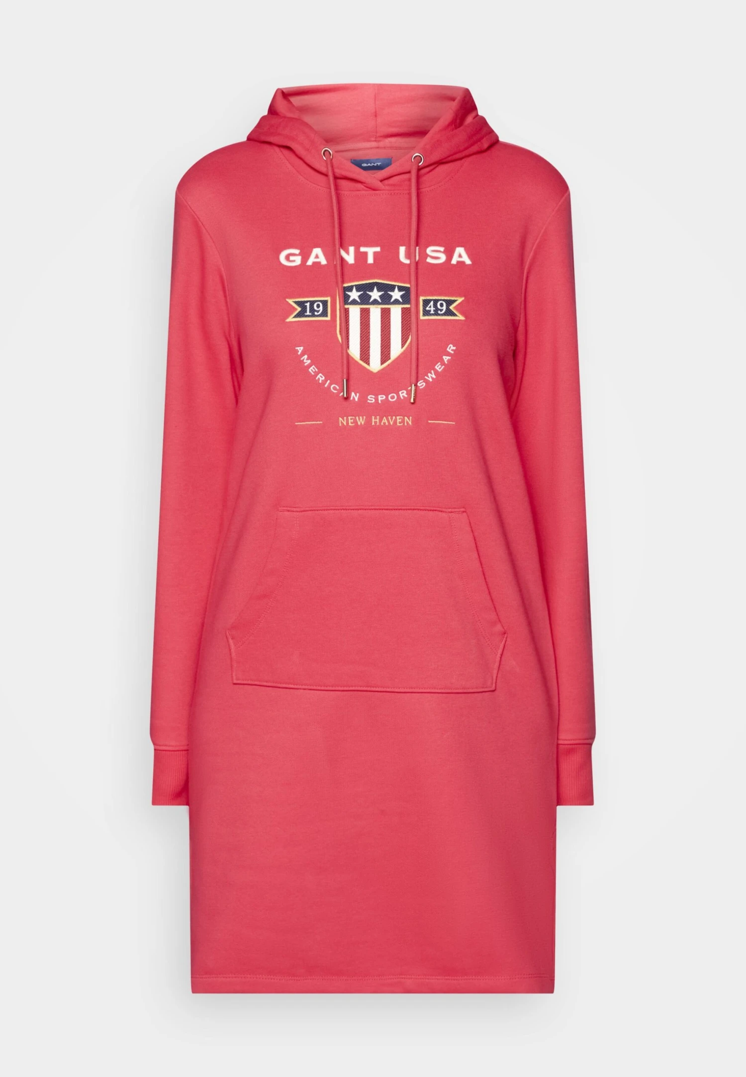Gant Banner Shield Hoodie Dress - Day Dress - Raspberry Red - Image 5