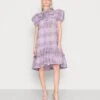 Selected Femme Malike Short Ruffled Dress - Cocktail Dress / Party Dress - African Violet