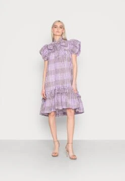 Selected Femme Malike Short Ruffled Dress - Cocktail Dress / Party Dress - African Violet