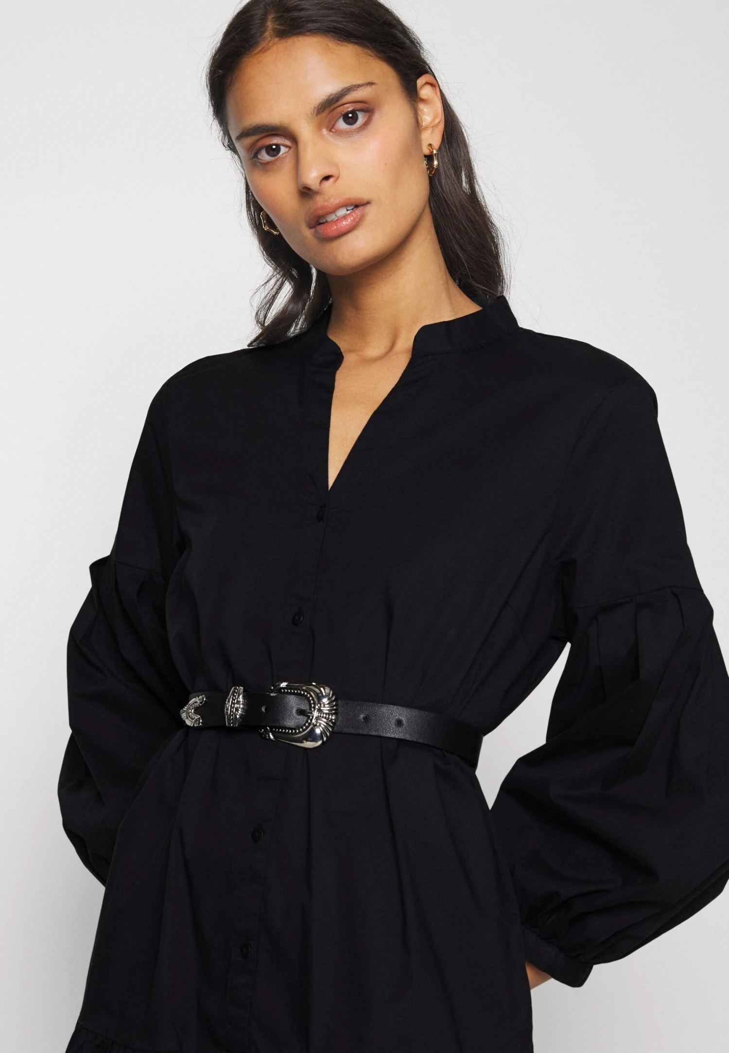 MOSS COPENHAGEN Mschlynella Cenilla Dress - Shirt Dress - Black - Image 4