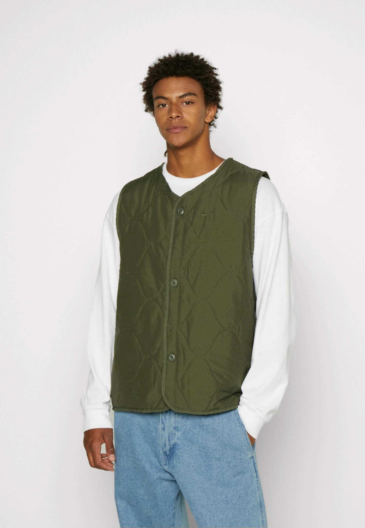 Nike Sportswear Vest - Waistcoat - Cargo Khaki/White - Image 4
