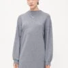 Vero Moda Tall VMNANCY FUNNELNECK DRESS - Jumper Dress - Medium Grey Melange