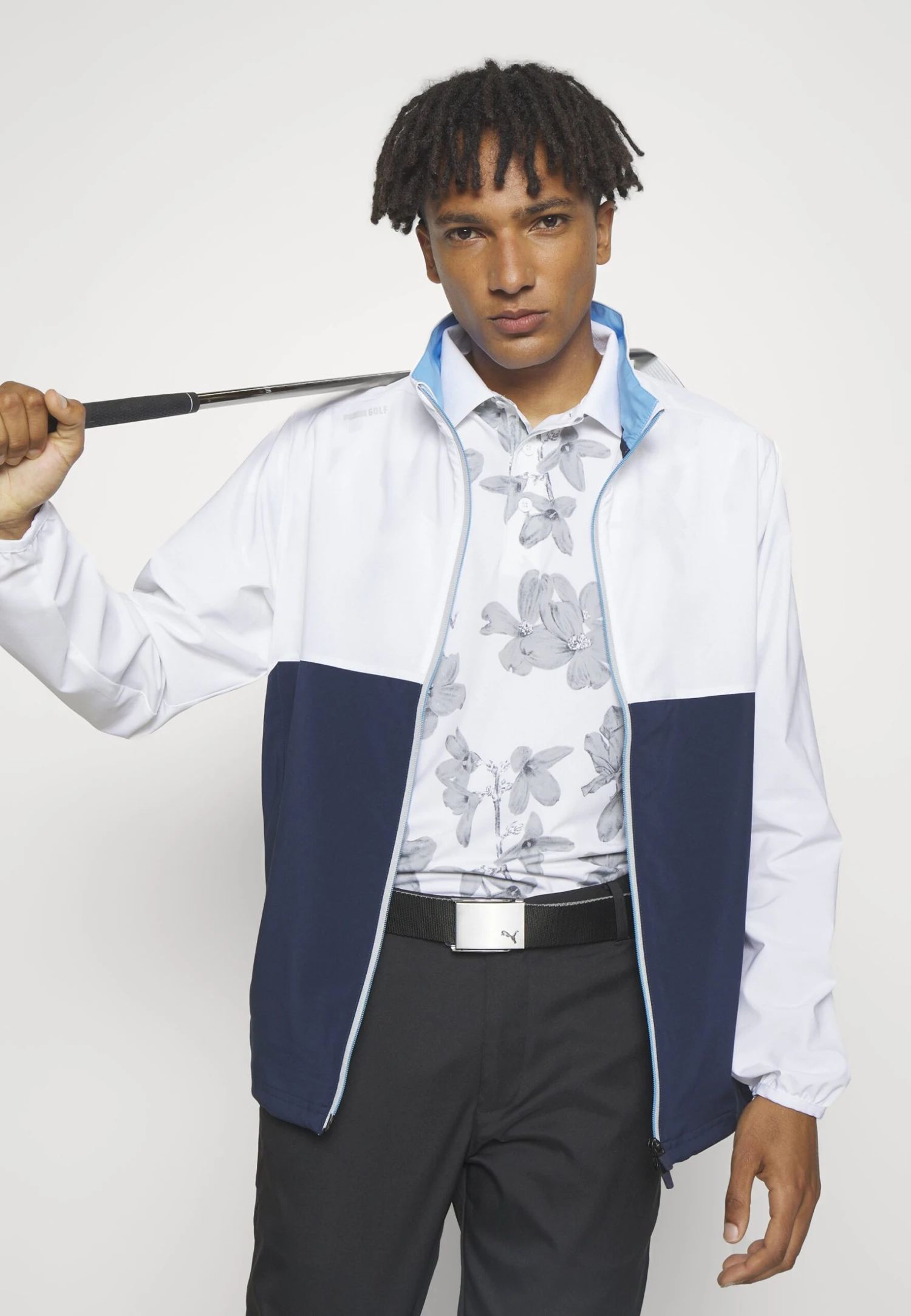 PUMA Golf Monterey Jacket - Windbreaker - White Glow/Navy Blazer - Image 4