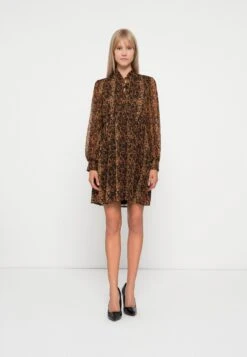 Vila VIFALIA HIGH NECK TIE DRESS - Day Dress - Rubber