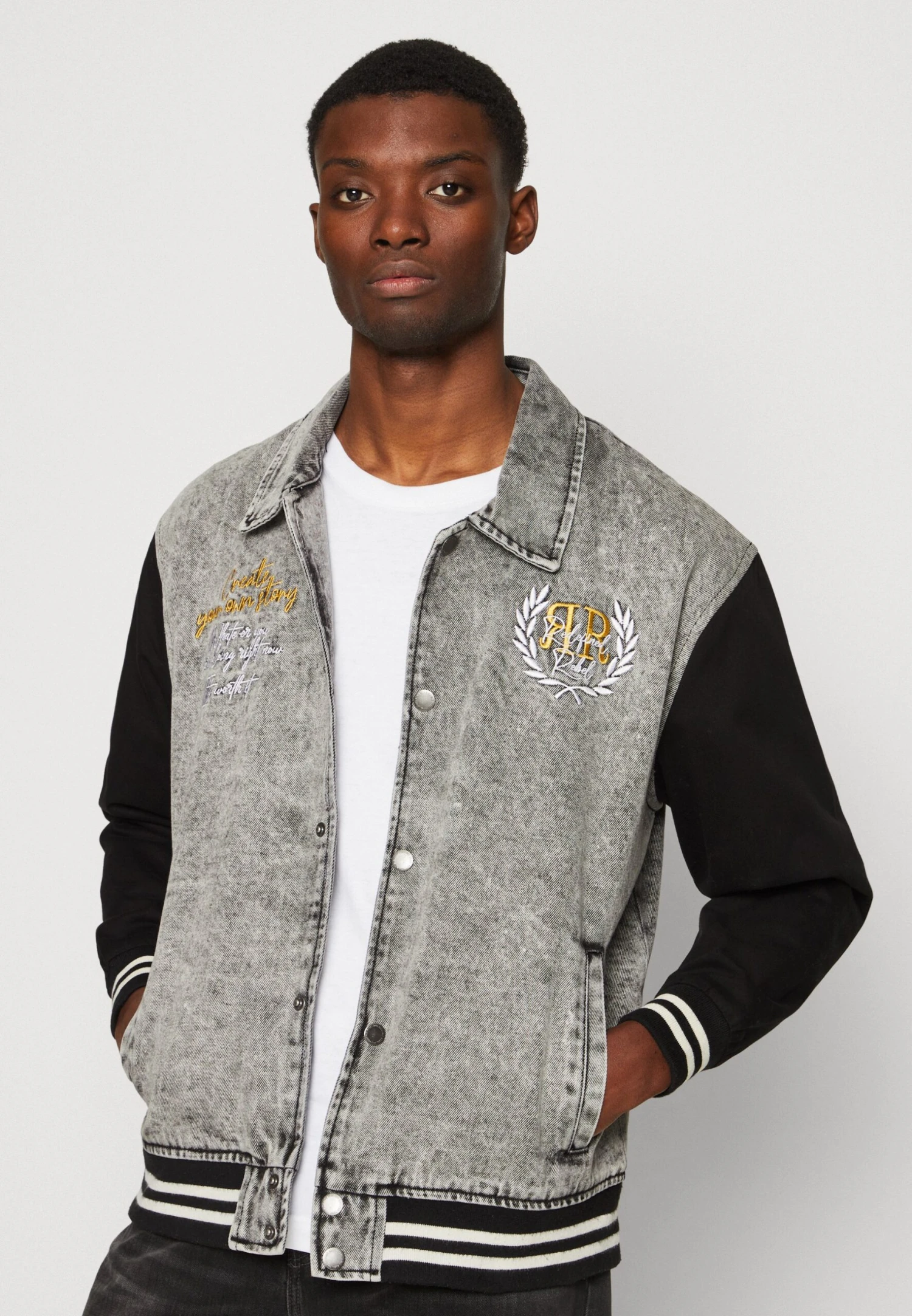 Redefined Rebel Luke Jacket- Denim Jacket - Light Grey - Image 4