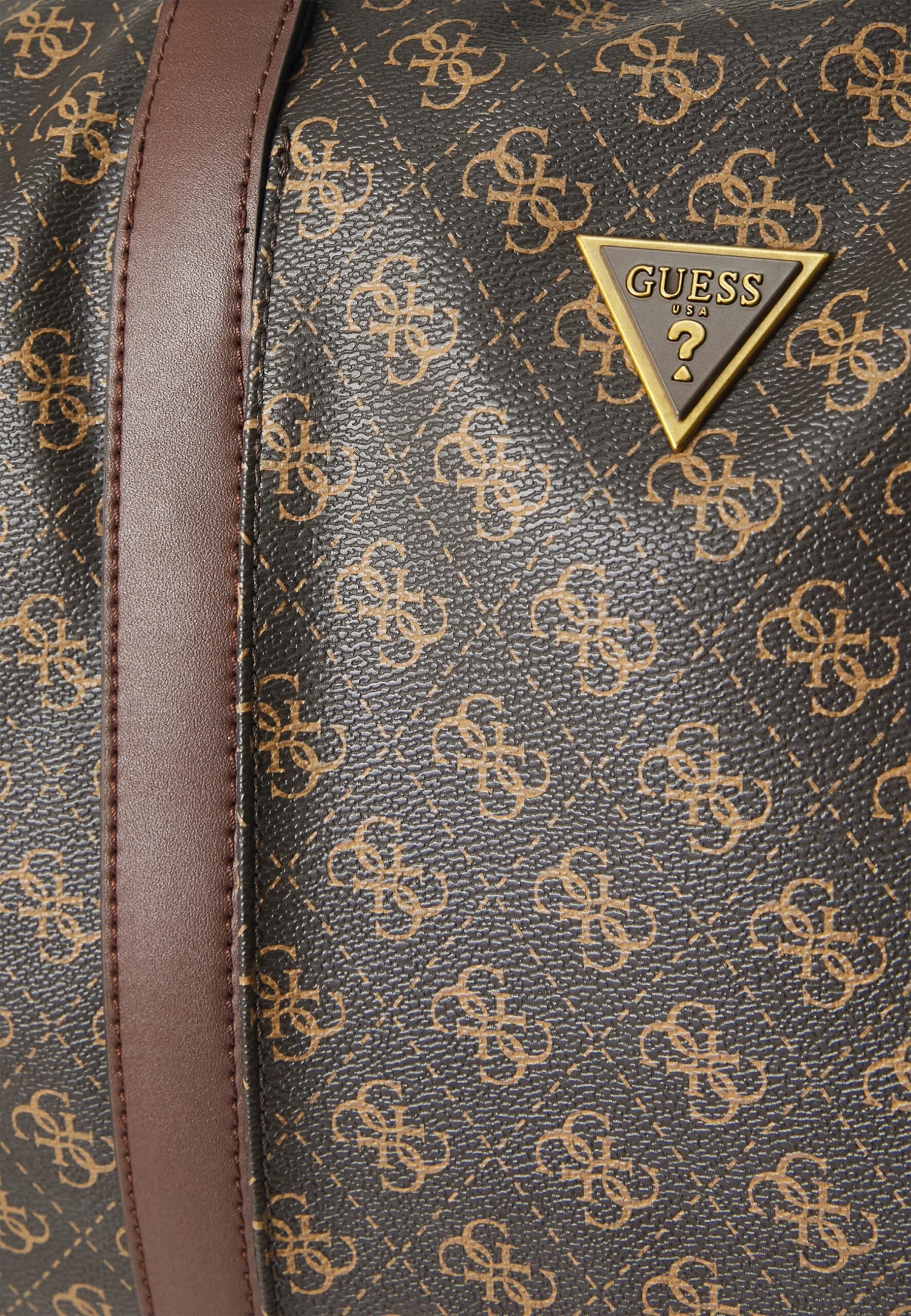 Guess PISA DOUBLE ZIP - Weekend Bag - Brown/ochre/burgundy - Image 6