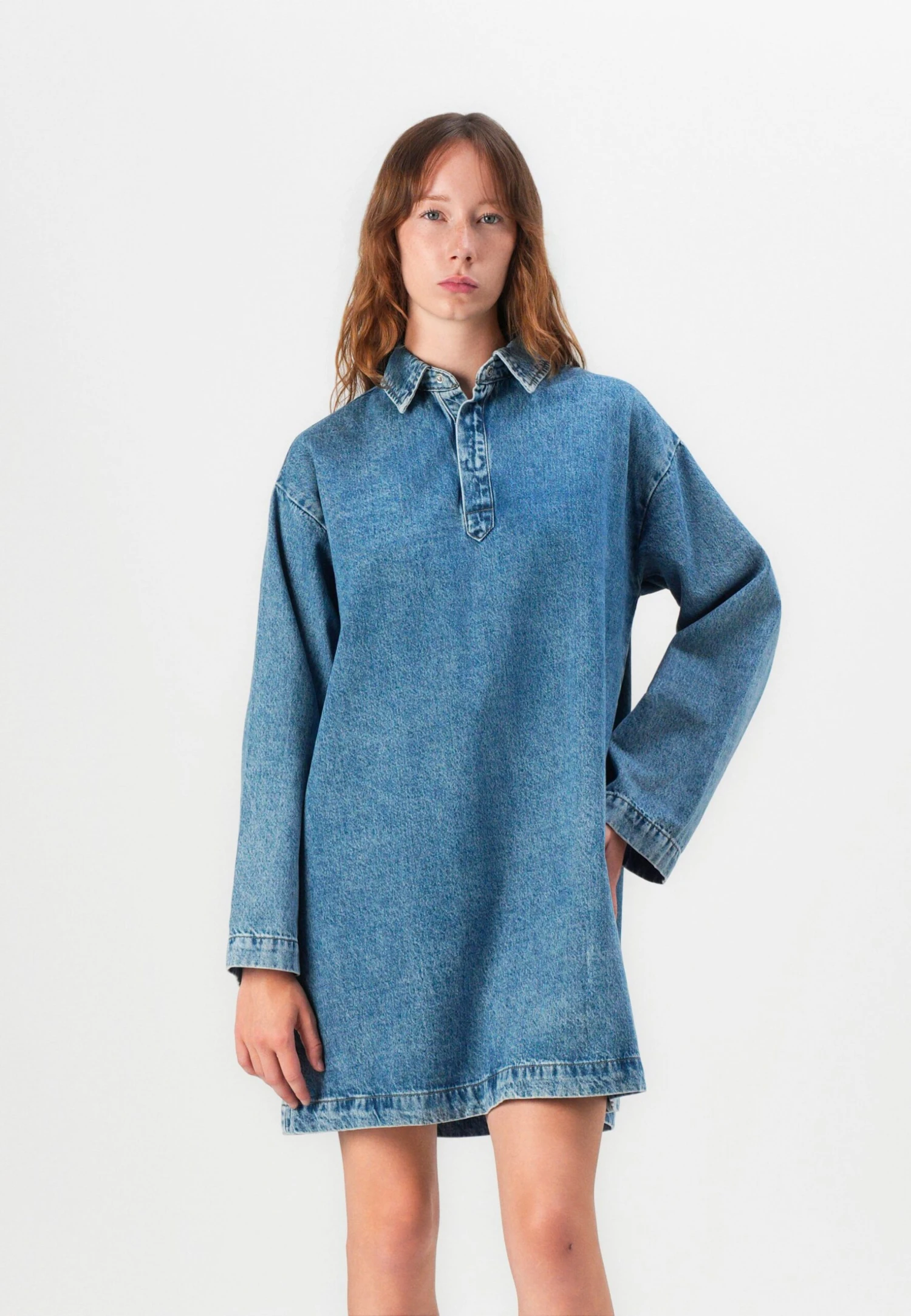 Pieces PCKENYA A-SHAPE NOOS BC - Denim Dress - Medium Blue Denim - Image 4