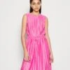 ONLY Onlelema Plisse Dress- Jersey Dress - Super Pink