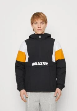 Hollister Co. Varsity Anorak- Light Jacket - Black Blocking