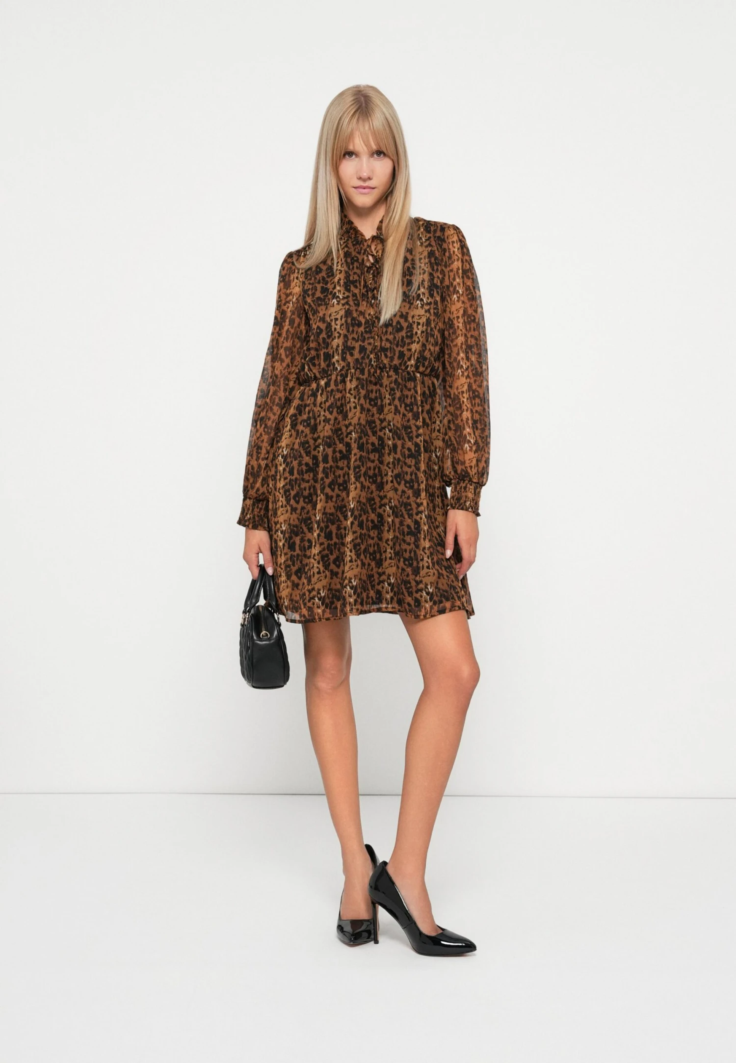 Vila VIFALIA HIGH NECK TIE DRESS - Day Dress - Rubber - Image 2