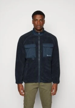 Raglan Teddy Zip- Fleece Jacket - Total Eclipse