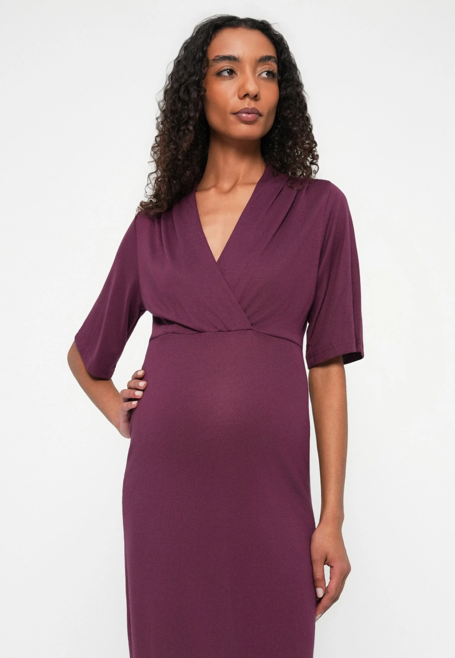 Mamalicious MLMAEVE TESS MIDI DRESS - Jersey Dress - Winetasting - Image 4